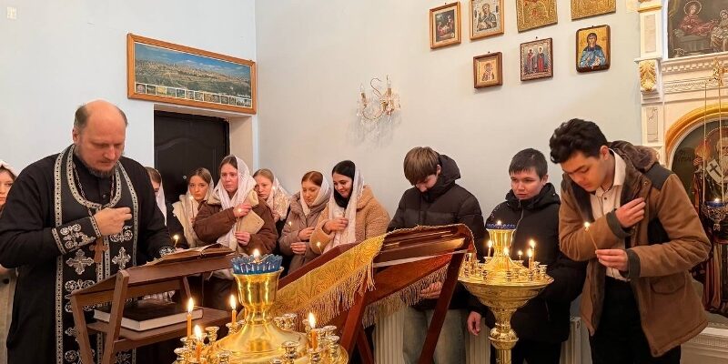 Молебен в студенческом храме Буденновского колледжа